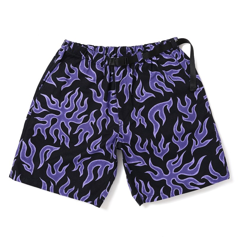 画像1: CHALLENGER/FIRE SHORTS（PURPLE/BLACK）［ファイヤーショーツ-25春夏］