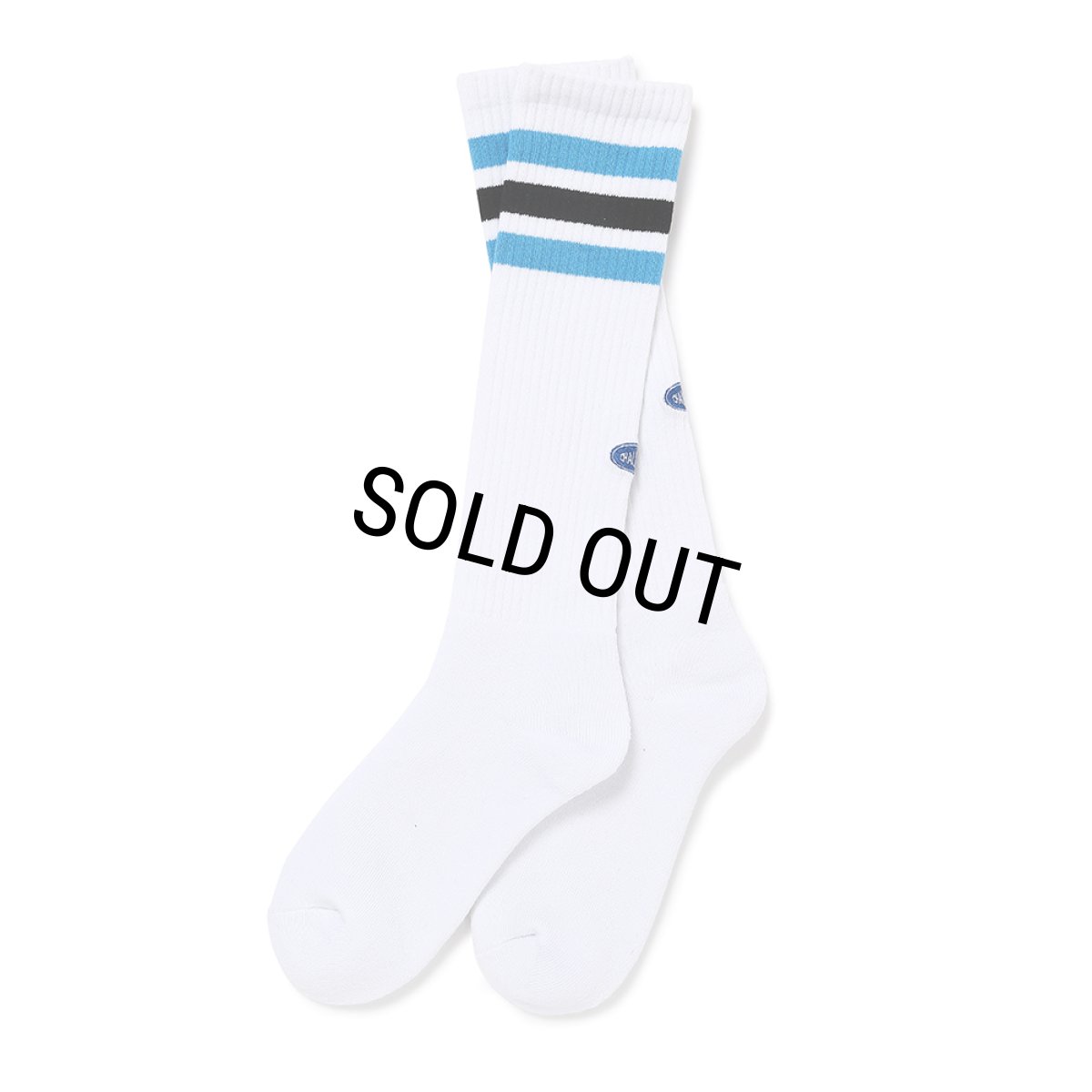 画像1: CHALLENGER/LINE SOCKS（WHITE）［ラインソックス-25春夏］ (1)