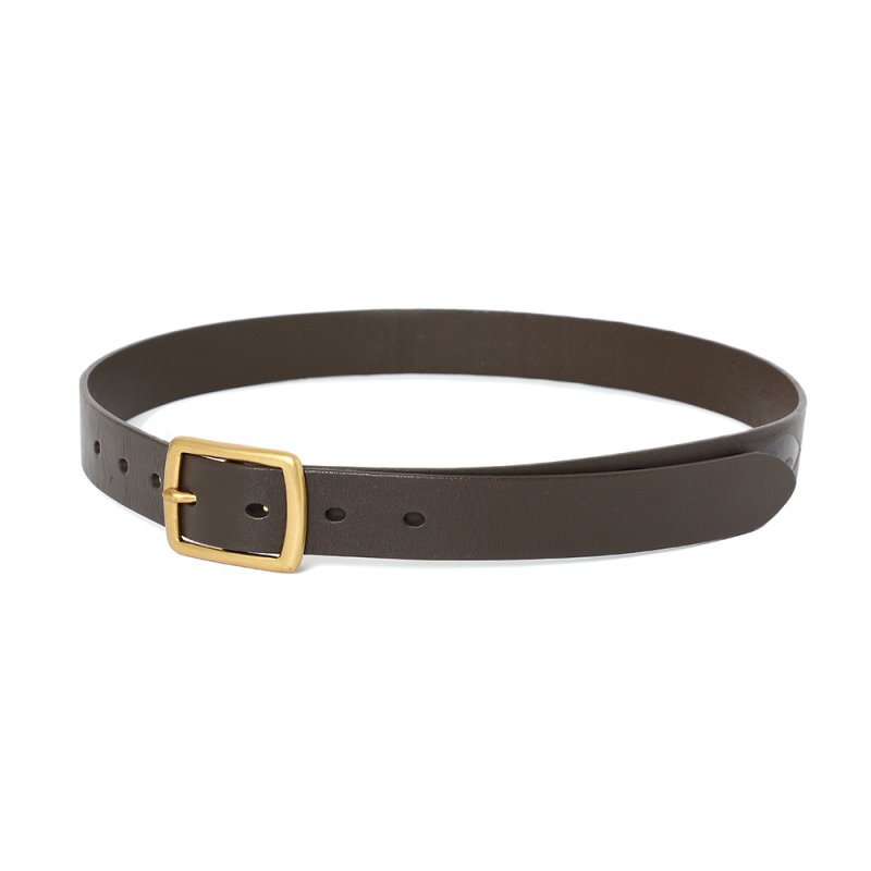 画像1: CHALLENGER/FIRE LEATHER BELT（BROWN）［ファイヤーレザーベルト-25春夏］