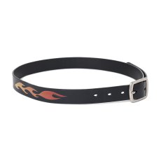 画像3: CHALLENGER/FIRE LEATHER BELT（BLACK）［ファイヤーレザーベルト-25春夏］ (3)
