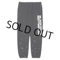 【30%OFF】ROTTWEILER/R.W PAINTED SWEAT PANTS（BLACK）［ペイント加工スウェットパンツ-24春夏］