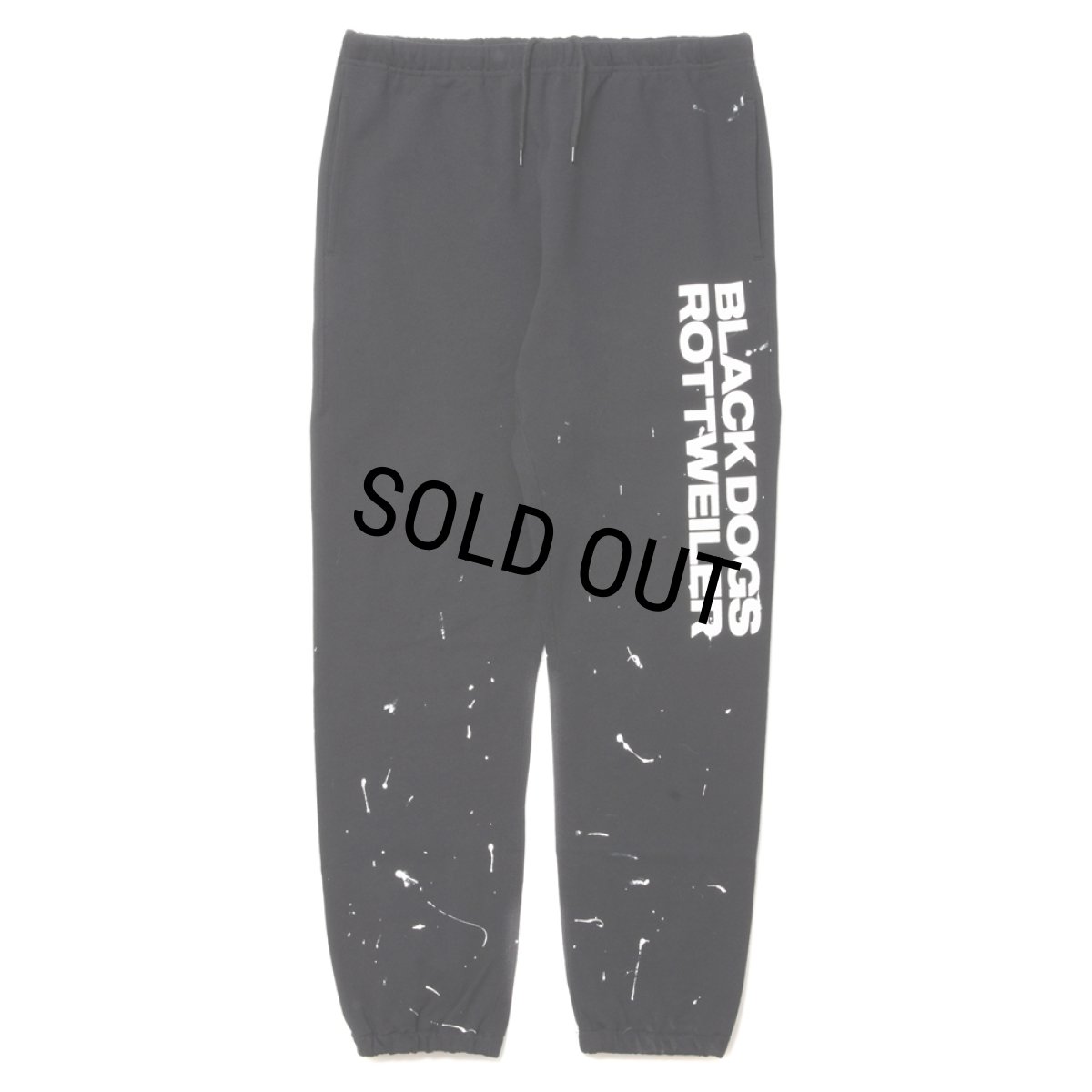 画像1: 【30%OFF】ROTTWEILER/R.W PAINTED SWEAT PANTS（BLACK）［ペイント加工スウェットパンツ-24春夏］ (1)