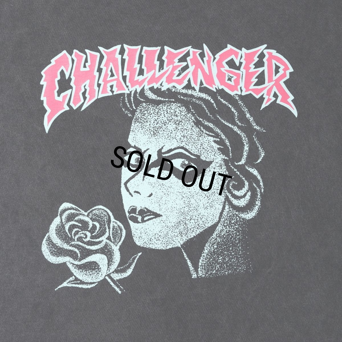 画像3: CHALLENGER/PUNK GIRL TEE（PEPPER BLACK）［ピグメント染めプリントT-25春夏］ (3)