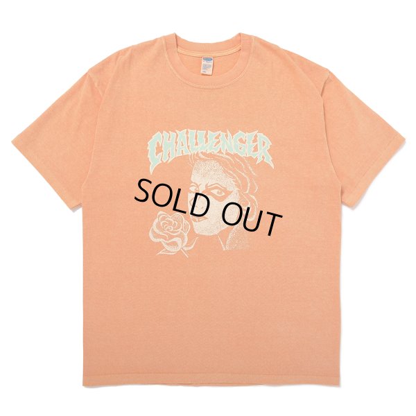 画像1: CHALLENGER/PUNK GIRL TEE（LT ORANGE）［ピグメント染めプリントT-25春夏］