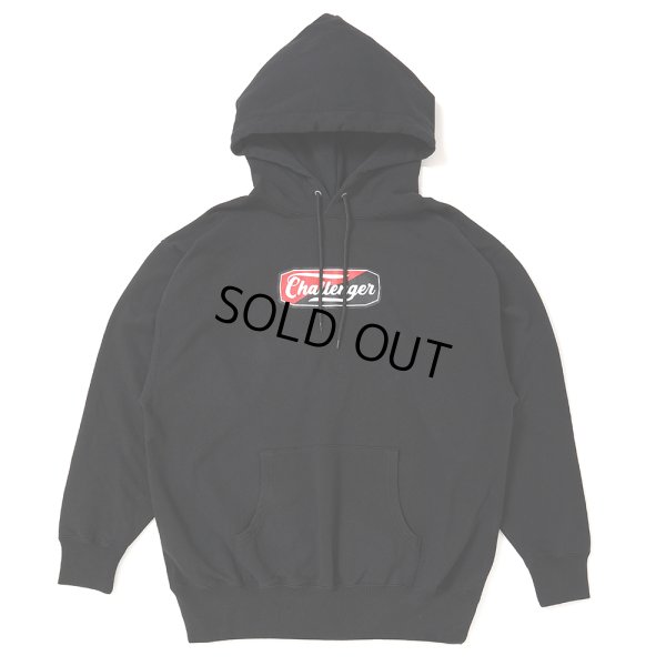 画像1: CHALLENGER/TWO TONE LOGO HOODIE（BLACK）［プルオーバーパーカー-25春夏］