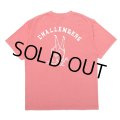 CHALLENGER/PIGMENT PEACE TEE（LT CHERRY）［ピグメント染めプリントT-25春夏］