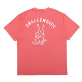 CHALLENGER/PIGMENT PEACE TEE（LT CHERRY）［ピグメント染めプリントT-25春夏］