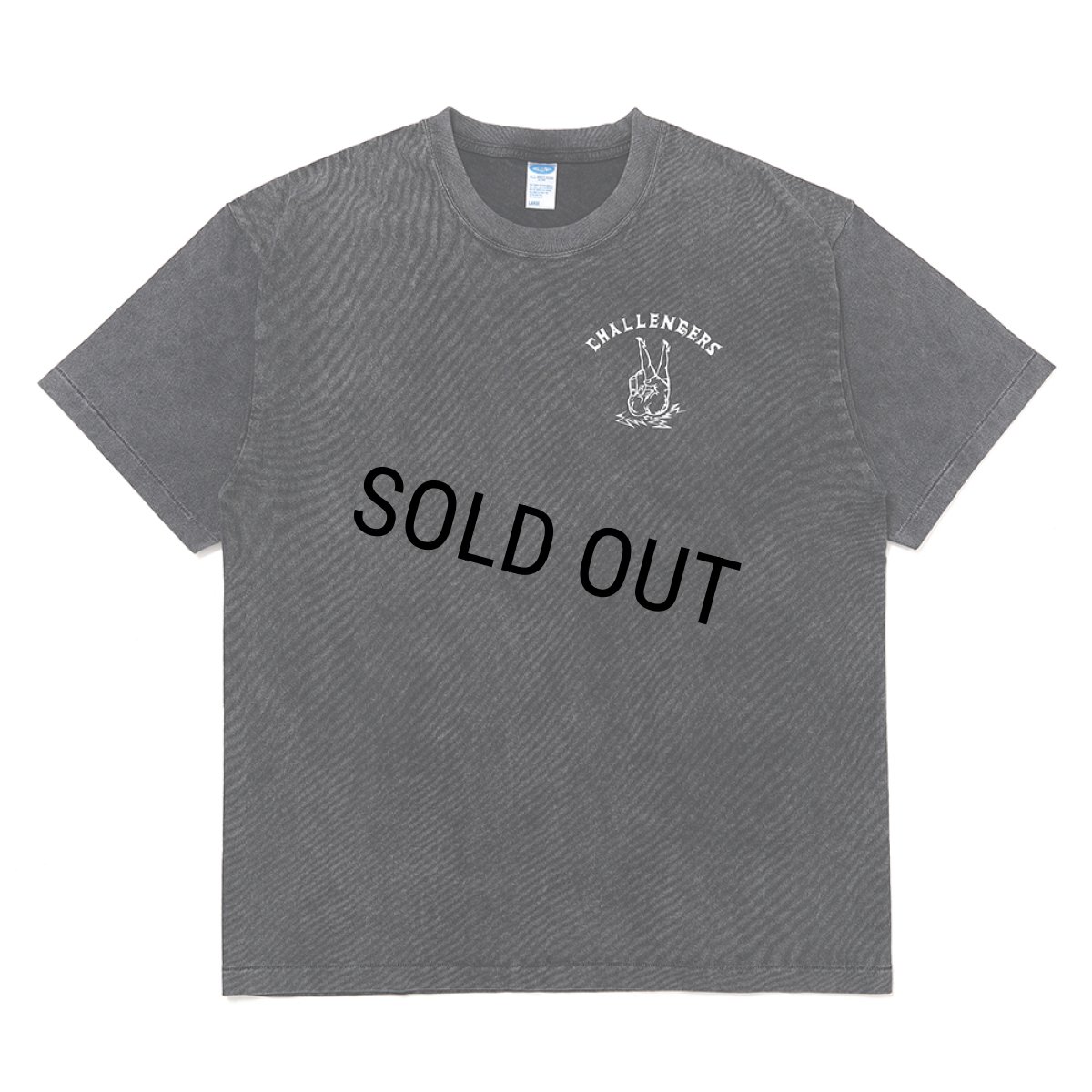 画像2: CHALLENGER/PIGMENT PEACE TEE（PEPPER BLACK）［ピグメント染めプリントT-25春夏］ (2)