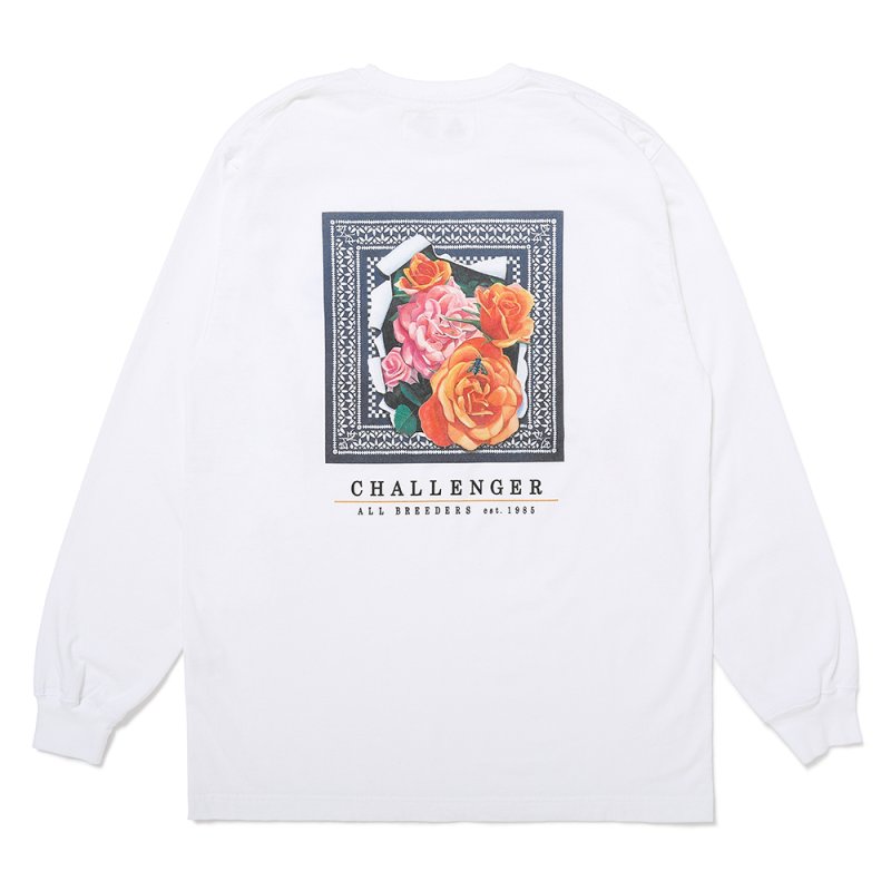 画像2: CHALLENGER/L/S ROSE BANDANA TEE（WHITE）［プリント長袖T-25春夏］