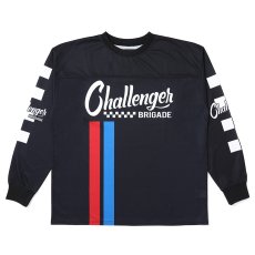 画像1: CHALLENGER/L/S RACING TEE（BLACK）［レーシング長袖T-25春夏］ (1)