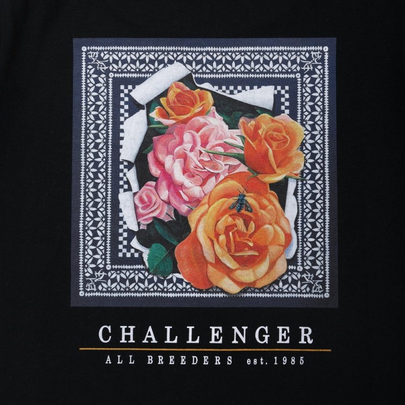 画像3: CHALLENGER/ROSE BANDANA TEE（BLACK）［プリントT-25春夏］