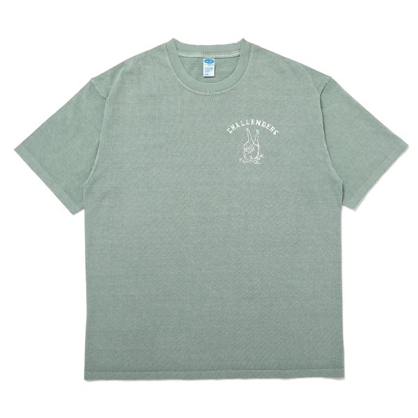 画像2: CHALLENGER/PIGMENT PEACE TEE（MINT）［ピグメント染めプリントT-25春夏］
