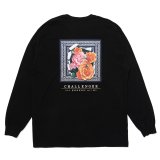 CHALLENGER/L/S ROSE BANDANA TEE（BLACK）［プリント長袖T-25春夏］