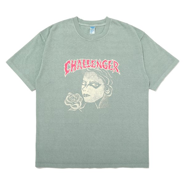 画像1: CHALLENGER/PUNK GIRL TEE（MINT）［ピグメント染めプリントT-25春夏］