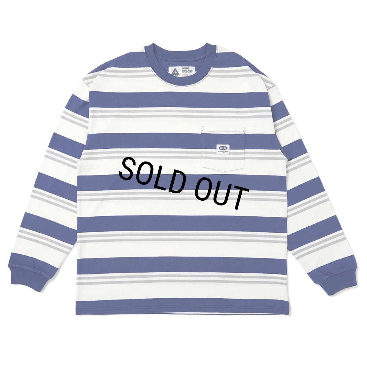 画像1: CHALLENGER/L/S BORDER TEE（BLUE/WHITE）［ボーダー長袖T-25春夏］ (1)