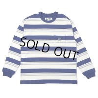 CHALLENGER/L/S BORDER TEE（BLUE/WHITE）［ボーダー長袖T-25春夏］
