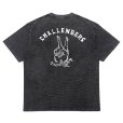 画像1: CHALLENGER/PIGMENT PEACE TEE（PEPPER BLACK）［ピグメント染めプリントT-25春夏］ (1)