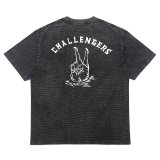 CHALLENGER/PIGMENT PEACE TEE（PEPPER BLACK）［ピグメント染めプリントT-25春夏］