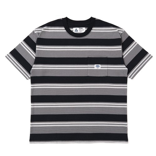 他の写真1: CHALLENGER/S/S BORDER TEE（GRAY/BLACK）［ボーダーT-25春夏］