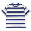 CHALLENGER/S/S BORDER TEE（BLUE/WHITE）［ボーダーT-25春夏］