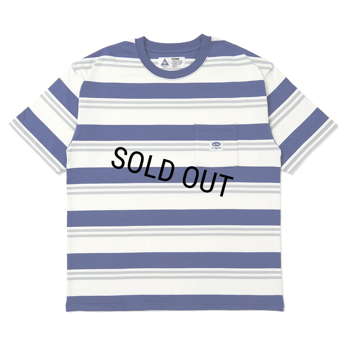 画像1: CHALLENGER/S/S BORDER TEE（BLUE/WHITE）［ボーダーT-25春夏］ (1)