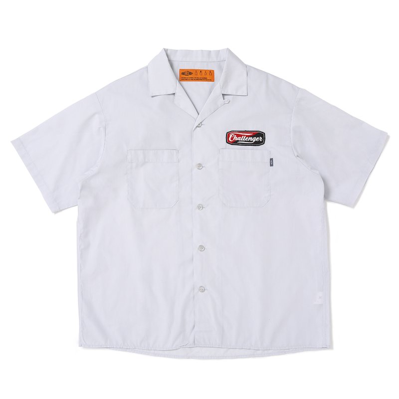 画像1: CHALLENGER/S/S PATCHED WORK SHIRT（GRAY）［パッチドワークシャツ-25春夏］