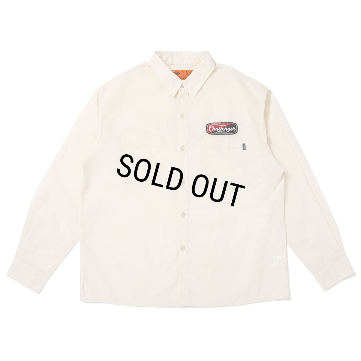 画像1: CHALLENGER/L/S PATCHED WORK SHIRT（IVORY）［パッチドワークシャツ-25春夏］ (1)