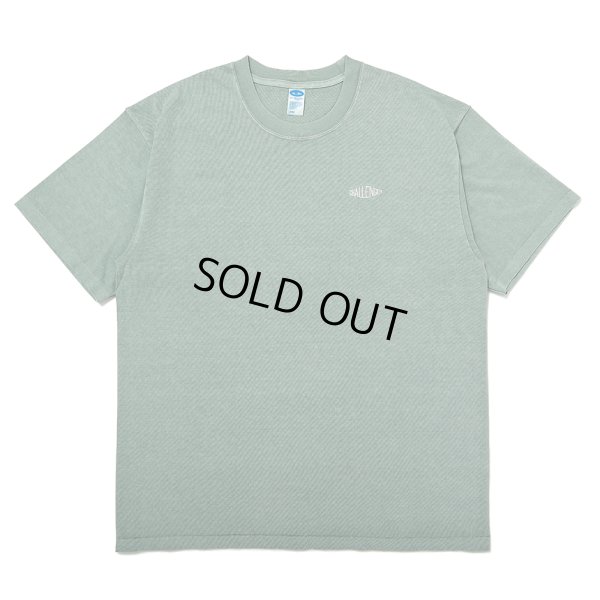 画像1: CHALLENGER/PIGMENT LOGO TEE（MINT）［ピグメント染め刺繍T-25春夏］