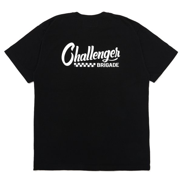画像1: CHALLENGER/CHECKER LOGO TEE（BLACK）［プリントT-25春夏］