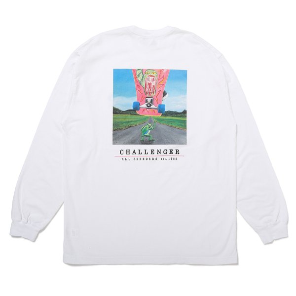 画像1: CHALLENGER/L/S FROG TEE（WHITE）［プリント長袖T-25春夏］