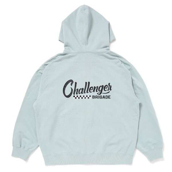 画像1: CHALLENGER/CHECKER ZIP HOODIE（MINT）［ジップフーディー-25春夏］