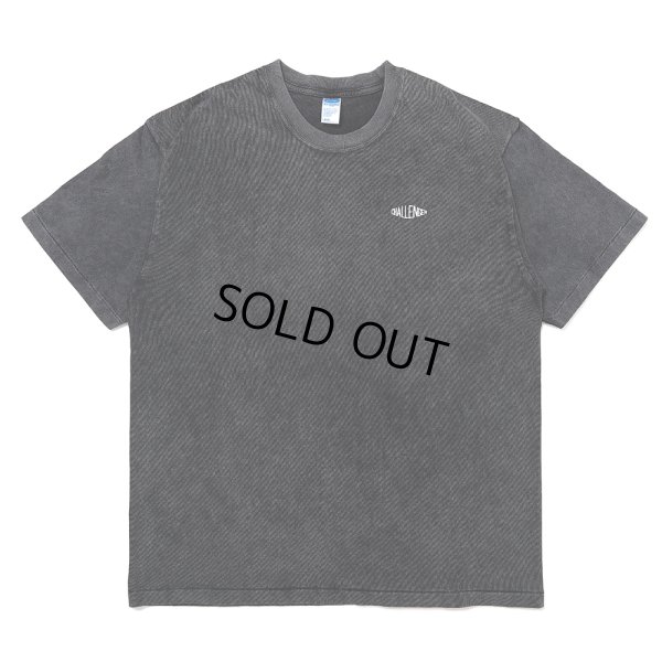 画像1: CHALLENGER/PIGMENT LOGO TEE（PEPPER BLACK）［ピグメント染め刺繍T-25春夏］