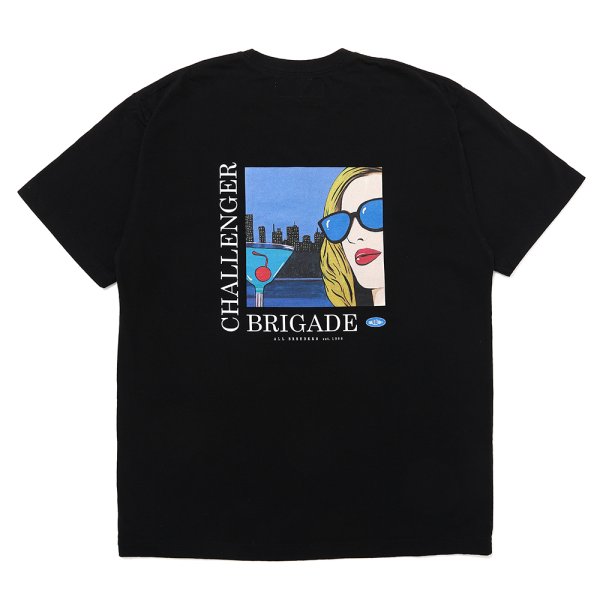 画像1: CHALLENGER/COCKTAIL POCKET TEE（BLACK）［プリントポケT-25春夏］