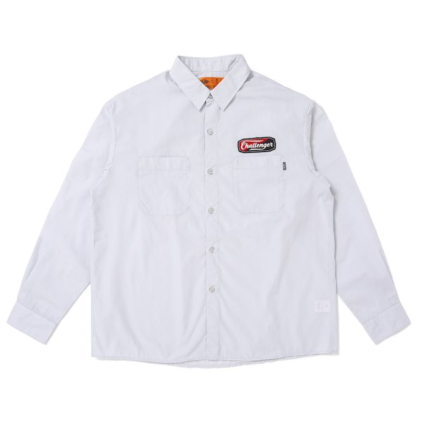 画像1: CHALLENGER/L/S PATCHED WORK SHIRT（GRAY）［パッチドワークシャツ-25春夏］
