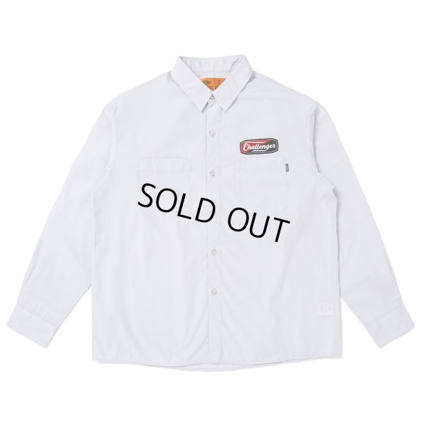 画像1: CHALLENGER/L/S PATCHED WORK SHIRT（GRAY）［パッチドワークシャツ-25春夏］