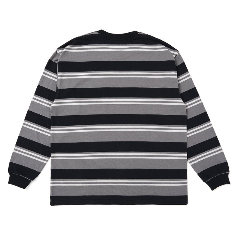 画像2: CHALLENGER/L/S BORDER TEE（GRAY/BLACK）［ボーダー長袖T-25春夏］