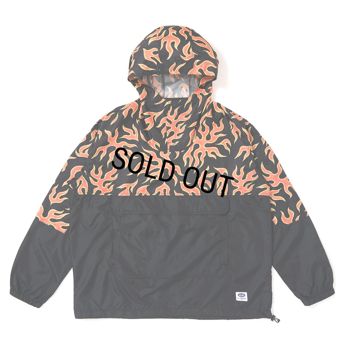 画像1: CHALLENGER/PACKABLE FIRE ANORAK（ORANGE/BLACK）［パッカブルファイヤーアノラック-25春夏］ (1)