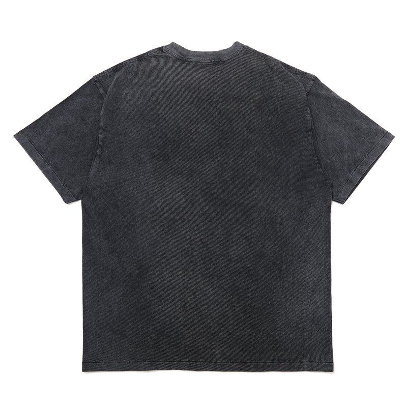 画像2: CHALLENGER/PIGMENT LOGO TEE（PEPPER BLACK）［ピグメント染め刺繍T-25春夏］