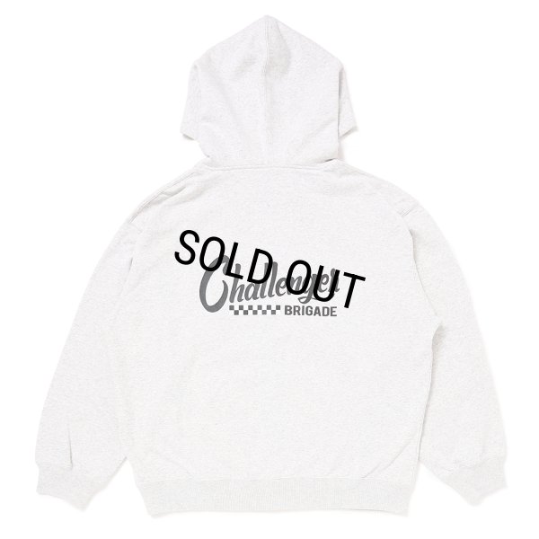 画像1: CHALLENGER/CHECKER ZIP HOODIE（GRAY）［ジップフーディー-25春夏］
