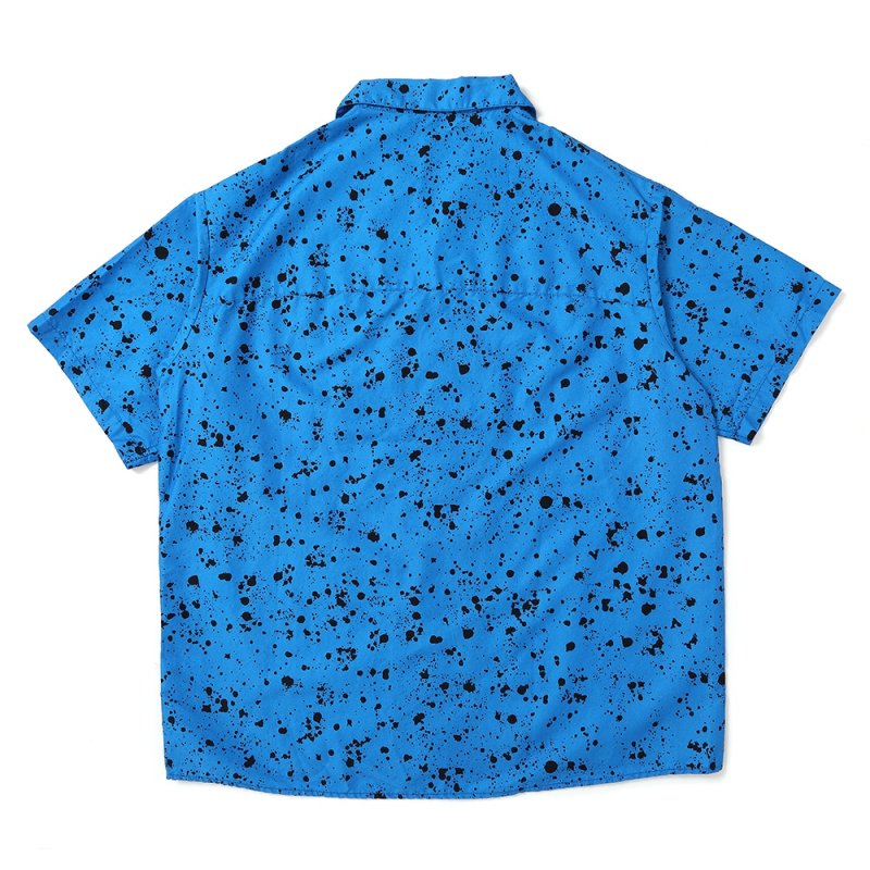 画像2: CHALLENGER/S/S SPLATTER SHIRT（BLUE）［スプラッターシャツ-25春夏］