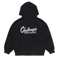 CHALLENGER/CHECKER ZIP HOODIE（BLACK）［ジップフーディー-25春夏］