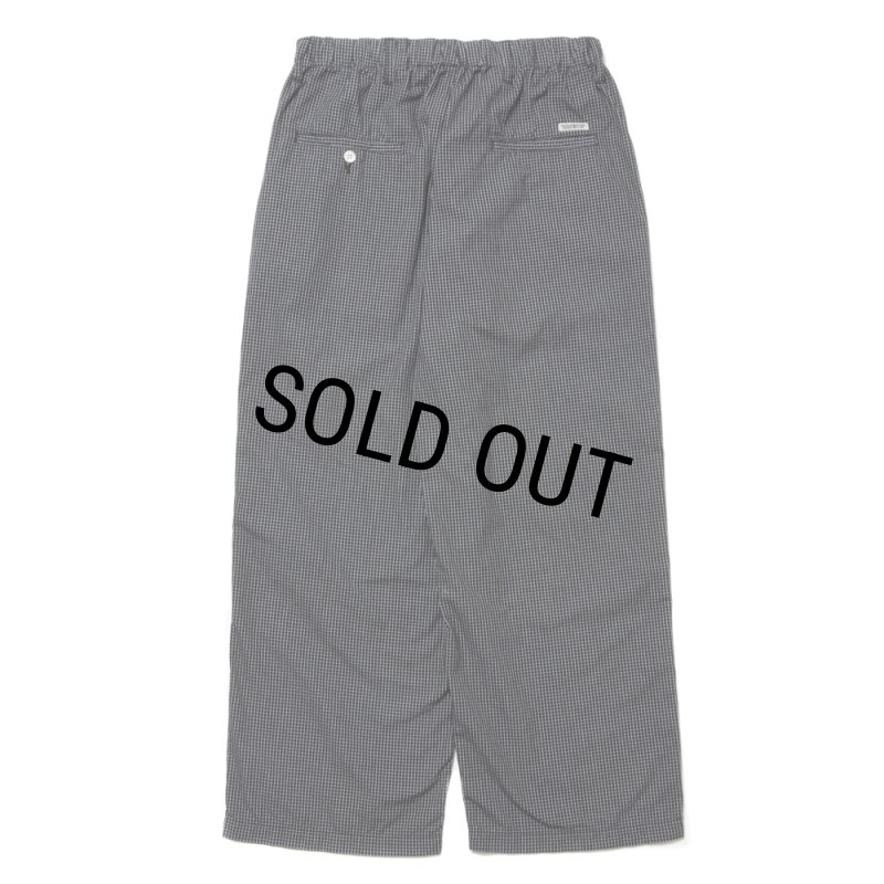 COOTIE PRODUCTIONS/Garment Dyed Ripstop Check Easy Pants（Black