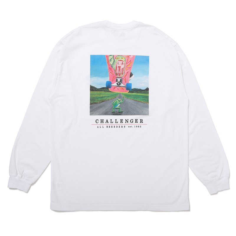 画像2: CHALLENGER/L/S FROG TEE（WHITE）［プリント長袖T-25春夏］