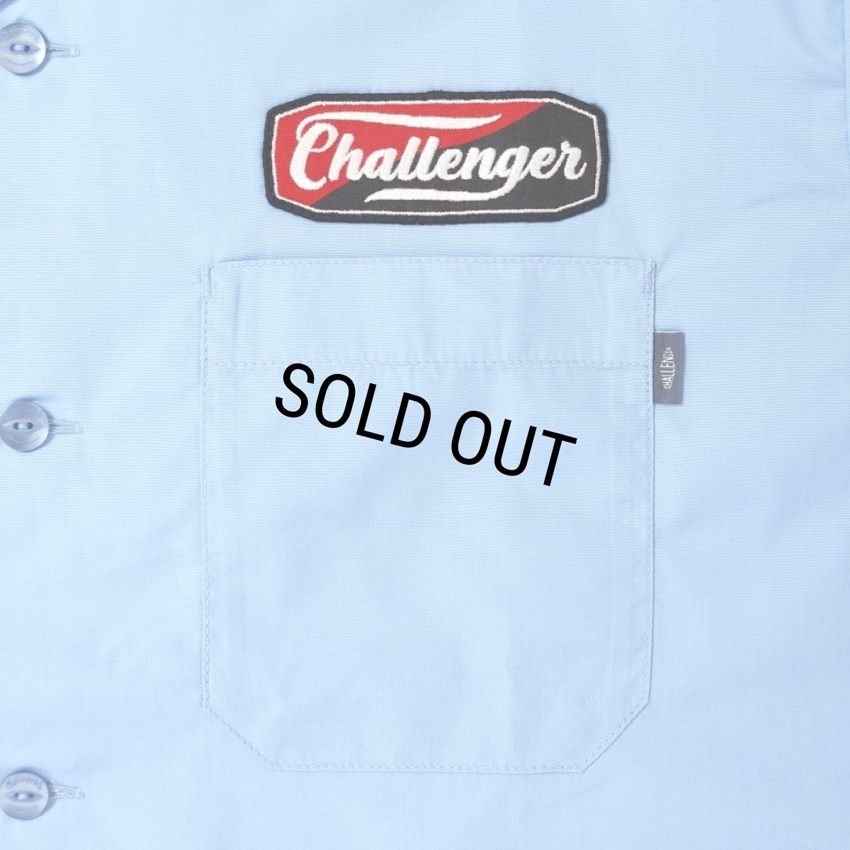 画像2: CHALLENGER/L/S PATCHED WORK SHIRT（SAX）［パッチドワークシャツ-25春夏］ (2)