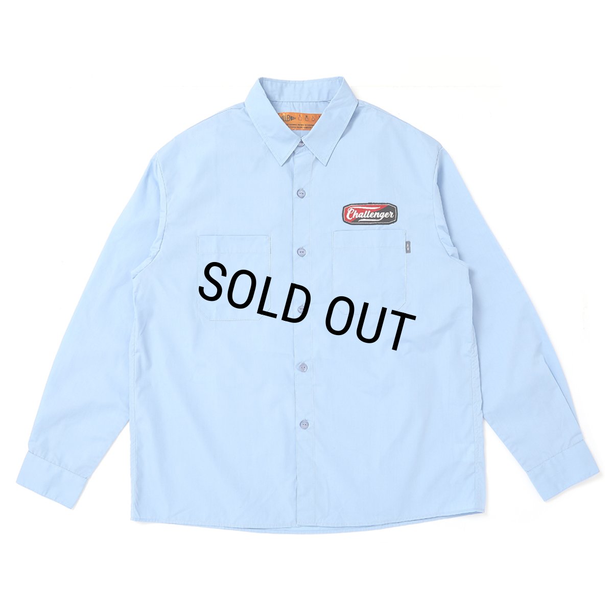 画像1: CHALLENGER/L/S PATCHED WORK SHIRT（SAX）［パッチドワークシャツ-25春夏］ (1)