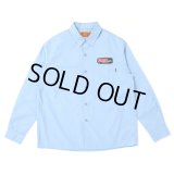 CHALLENGER/L/S PATCHED WORK SHIRT（SAX）［パッチドワークシャツ-25春夏］