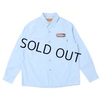 CHALLENGER/L/S PATCHED WORK SHIRT（SAX）［パッチドワークシャツ-25春夏］