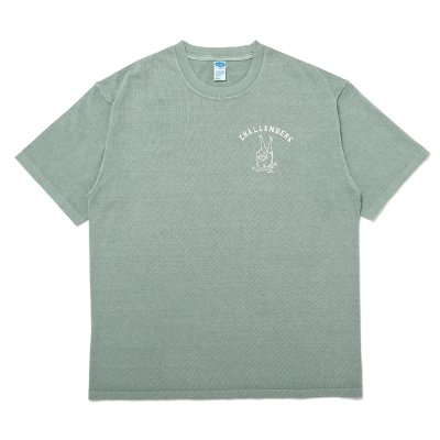 画像1: CHALLENGER/PIGMENT PEACE TEE（MINT）［ピグメント染めプリントT-25春夏］