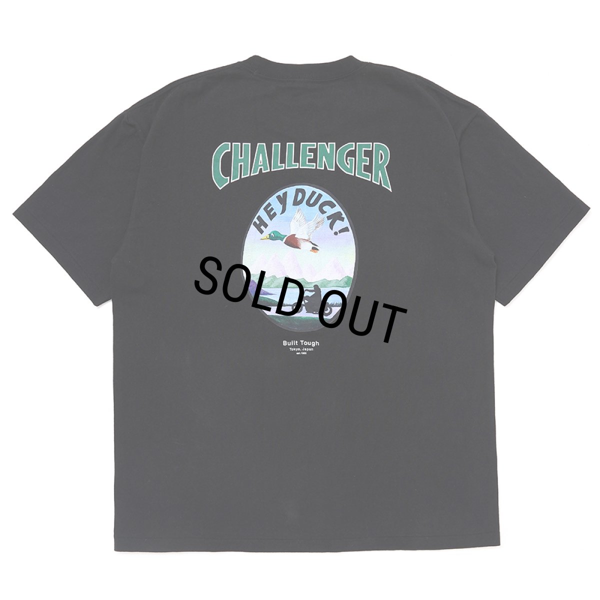 画像1: CHALLENGER/HEY DUCK TEE（BLACK）［プリントT-25春夏］ (1)
