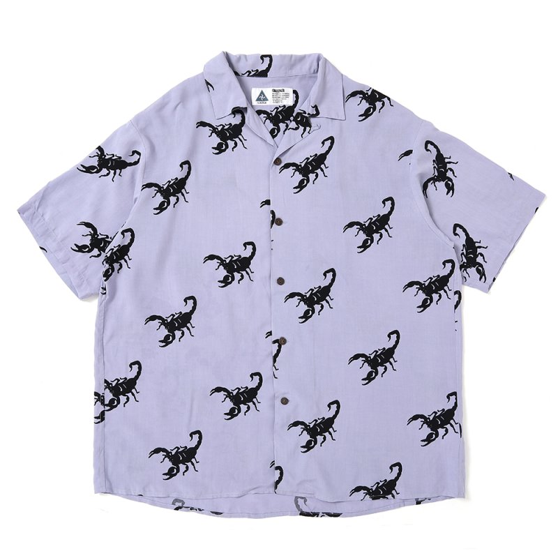 画像1: CHALLENGER/S/S SCORPION SHIRT（LT PURPLE）［スコーピオンシャツ-25春夏］